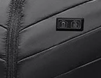 The three-level heat button, on the chest
